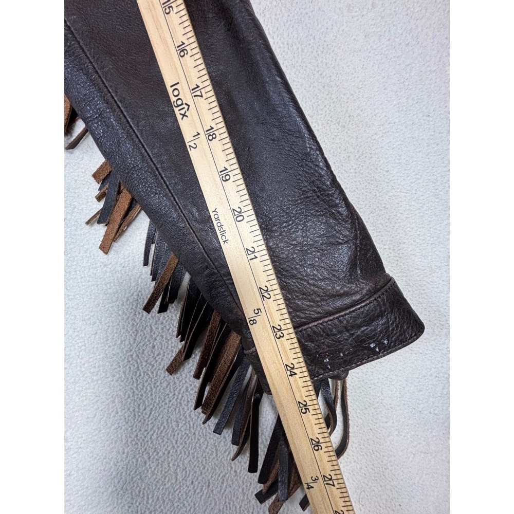 Harley-Davidson Womens Brown Leather Fringe Motorcycle Jacket CA 03402 Size M - Picture 13 of 13